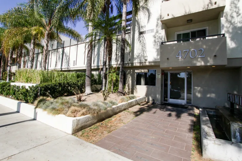 The landscaping seen at Palmia Condominiums