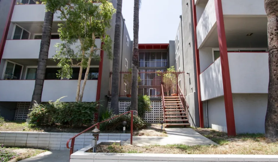 The sidewalk leading up to Parkridge in Sherman Oaks