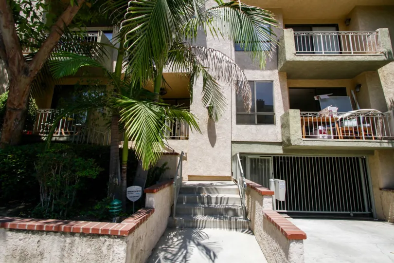 The stairs leading up to Riverside Villa