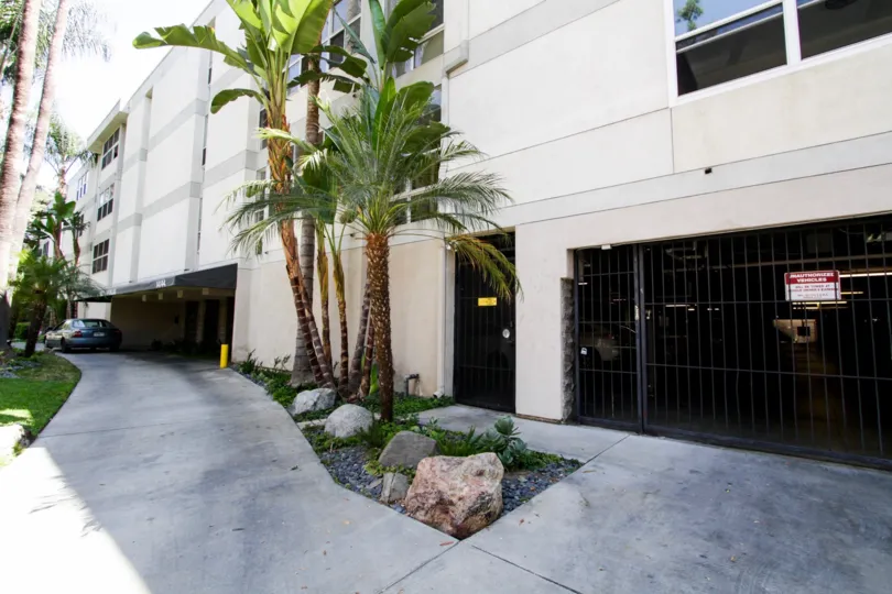 The sidewalk around the Sherman Villas
