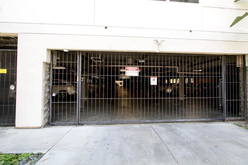 The parking at Sherman Villas in Sherman Oaks