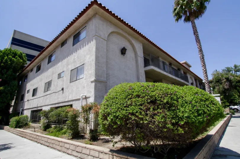 The landscaping that is seen around Tilden Manor in Sherman Oaks
