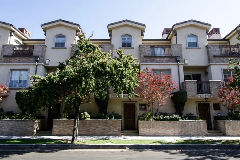 The balconies seen at Towne Villas in Sherman Oaks