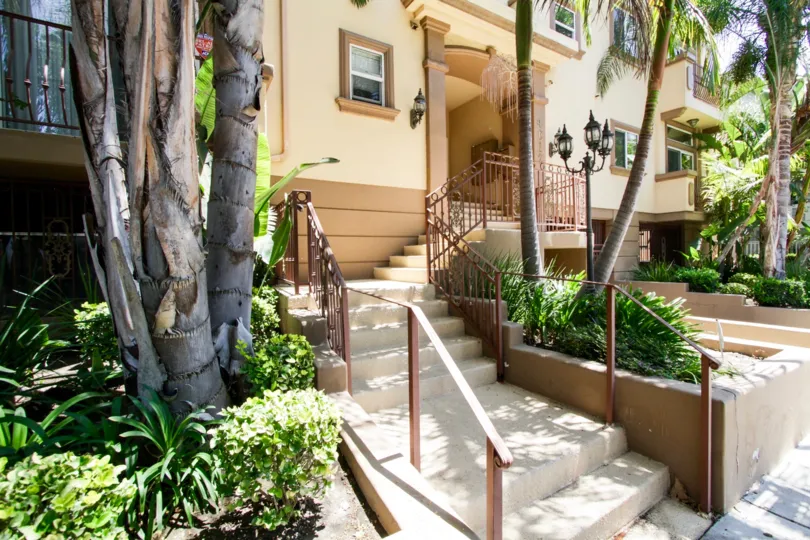 The stairs going up to Villa at Vista Del Monte