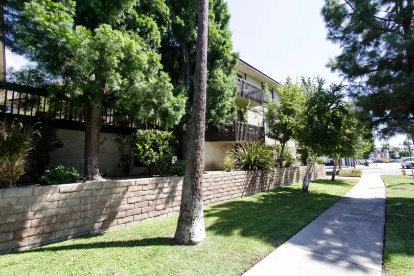 The sidewalk going into Weddington Arms in Sherman Oaks