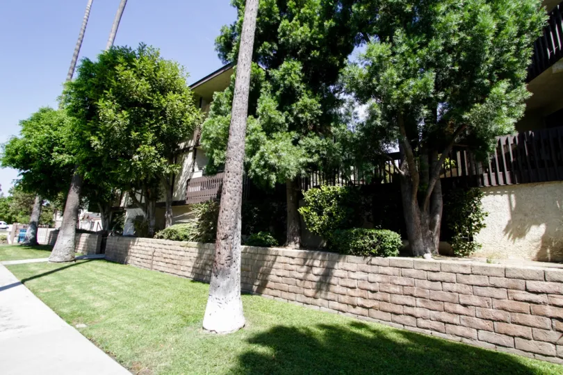 The landscaping at Weddington Arms in Sherman Oaks