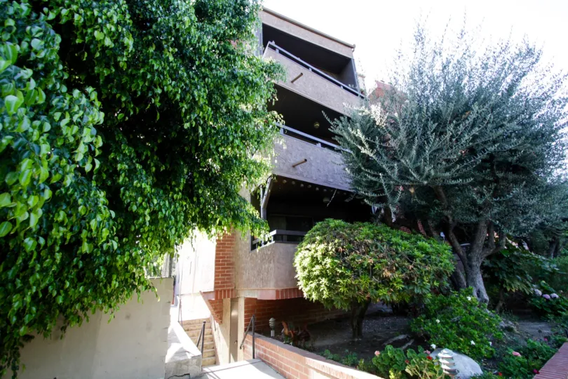 The landscaping seen around Willis Manor in Sherman Oaks