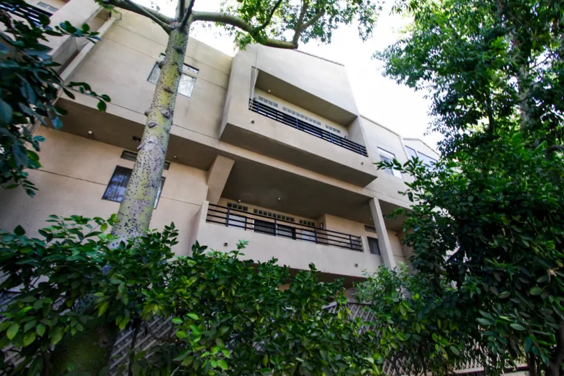 The balconies at Woodman Villas
