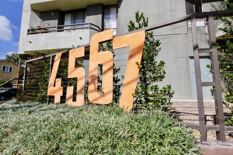 The address in front of 4567 Lexington