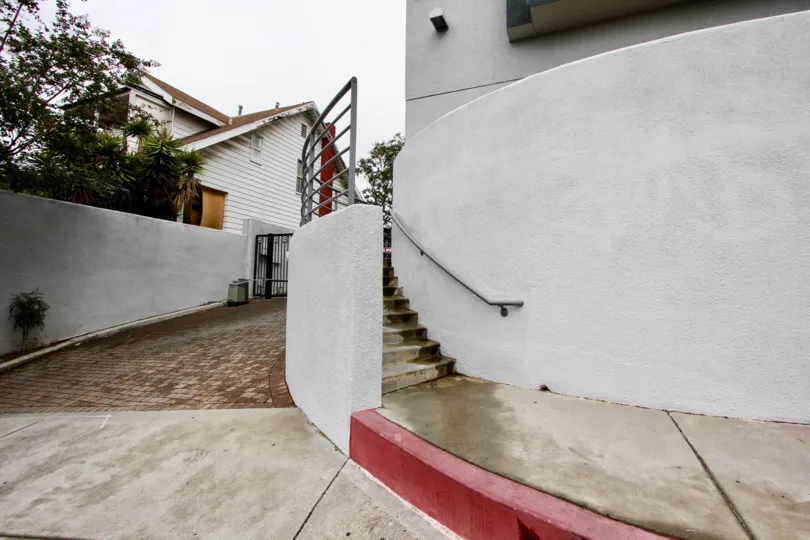 The stairs up into City View Estates