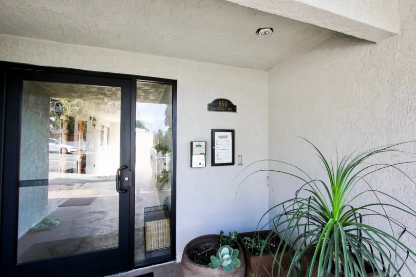 The entrance into Lucile Townhomes in Silver Lake, California