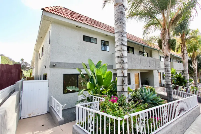 The landscaping around Lucile Townhomes