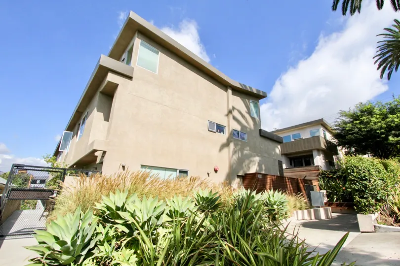 The landscaping around Monroe Heights in Silver Lake, California