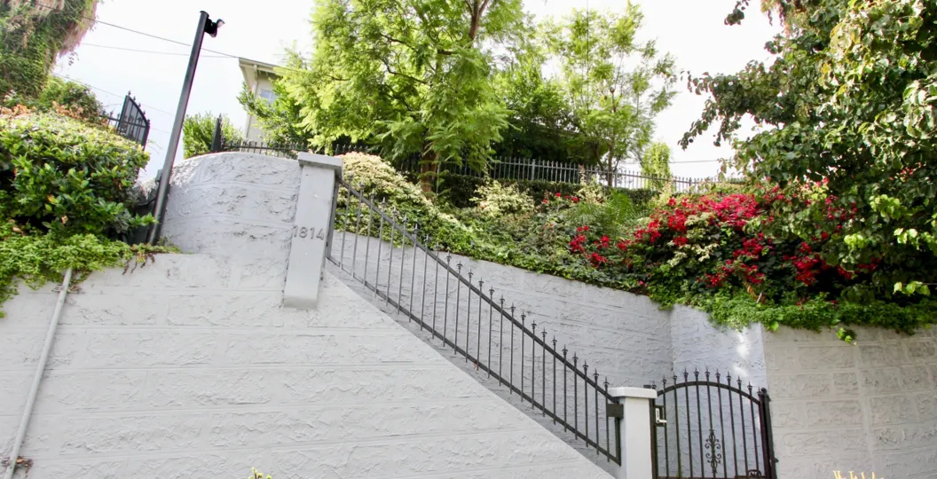 The railing seen on the stairs at Montrose Lakeside Condos