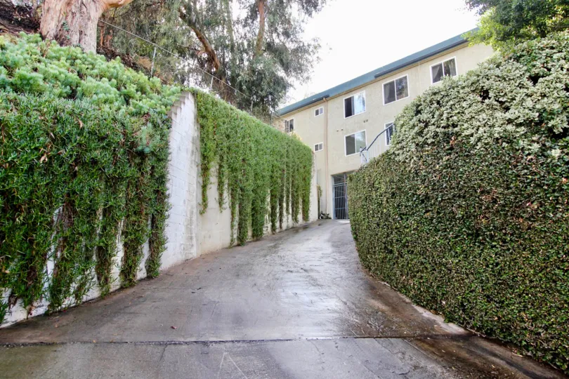 The driveway up to Rancho Los Feliz in Silver Lake, California