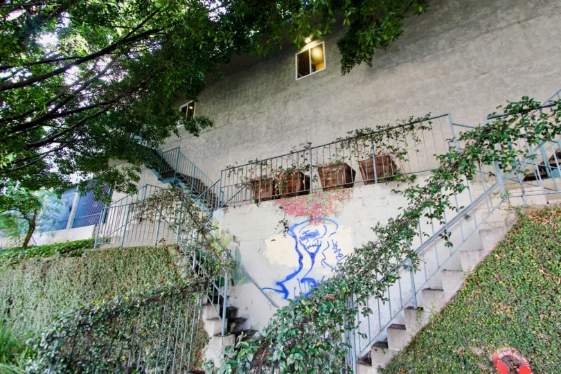 The stairs up to Rancho Los Feliz in Silver Lake, California