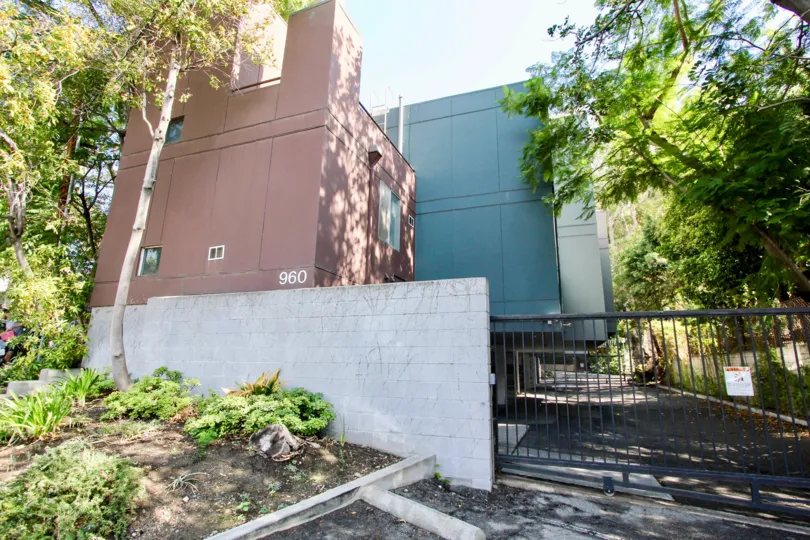 The fence around Sanborn Condos in Silver Lake, California