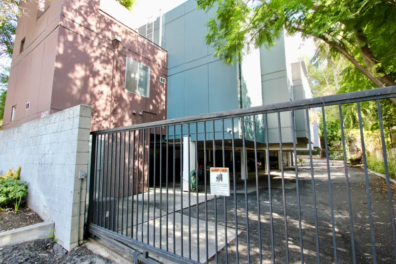 The gate into Sanborn Condos