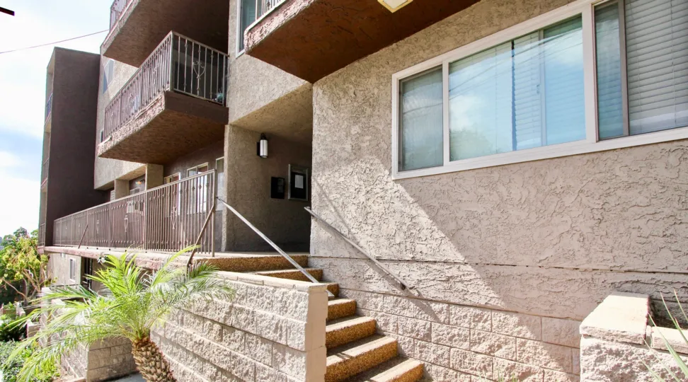 The stairs leading up to Silver View Terrace