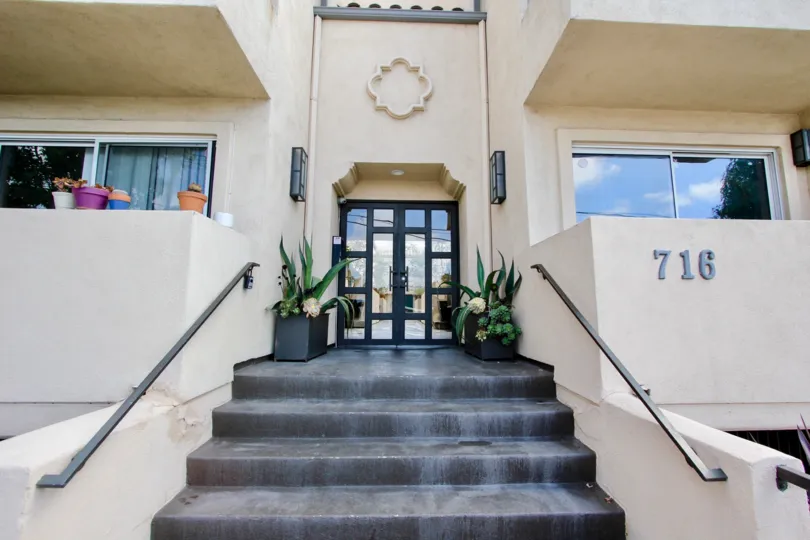 The entrance into Silver View Townhomes in Silver Lake, California