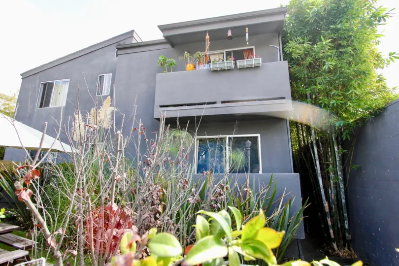 The landscaping around Six Off Rowena
