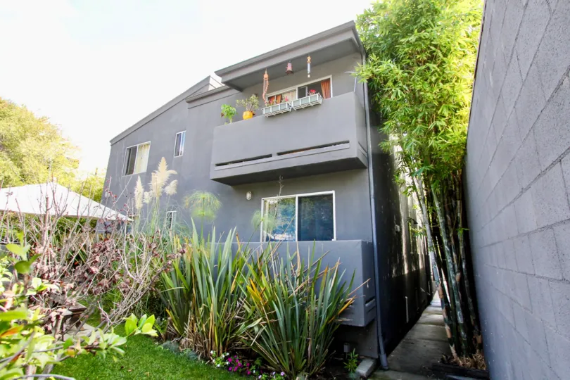 The yard in front of Six Off Rowena