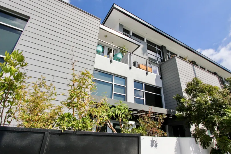 The balconies seen at Sunset Silver Lake Lofts