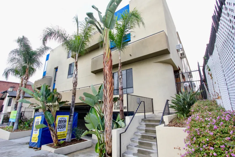 The stairs to the side of Vista Alvarado in Silver Lake, California