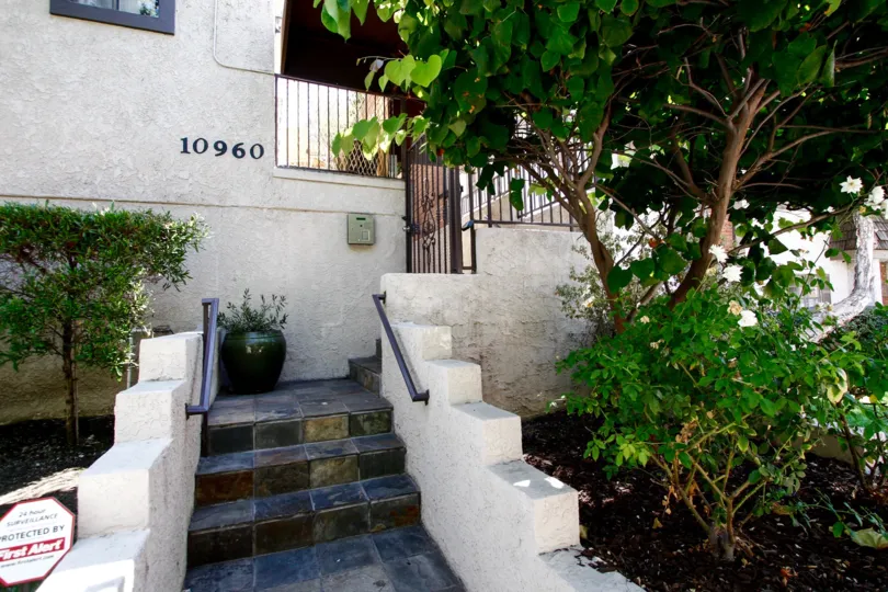 The stairs up to 10960 Bluffside Dr