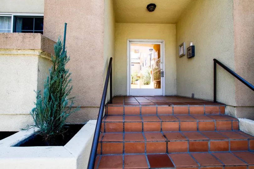 The stairs leading up to 11306 Moorpark in Studio City