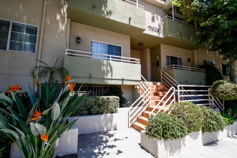 The stairs leading up to 11485 Moorpark St