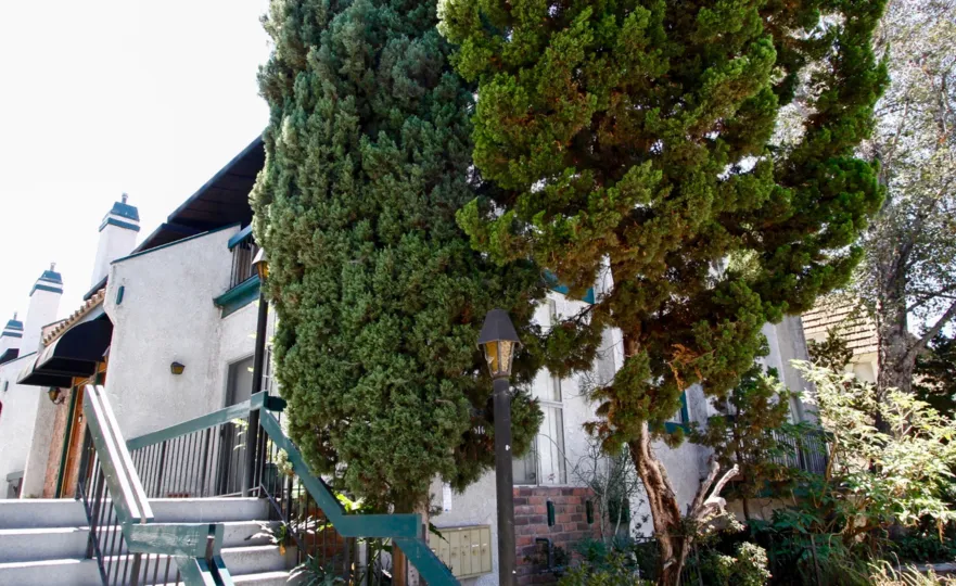 The stairs seen at 11610 Moorpark St