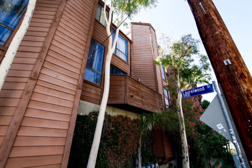 The balcony seen at 11901 Laurelwood Dr