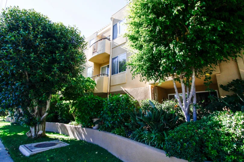 The balconies seen at 12633 Moorpark in Studio City