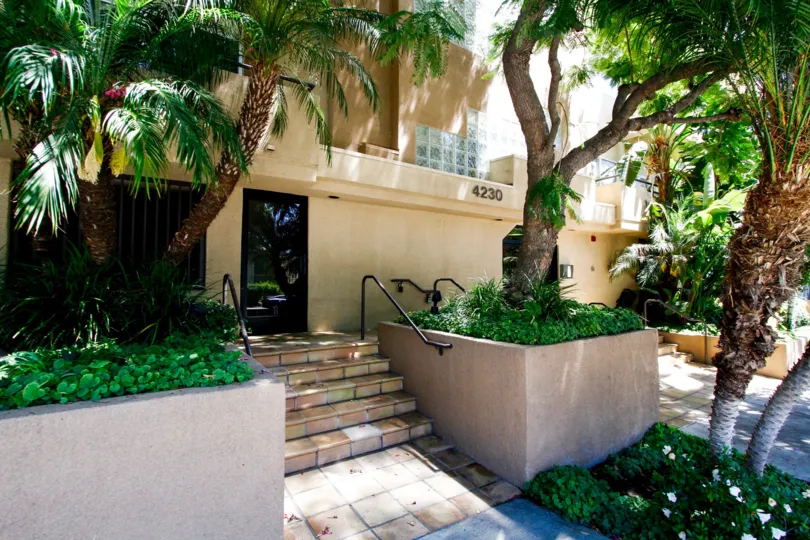 The stairs that are going up to 4230 Colfax Ave in Studio City