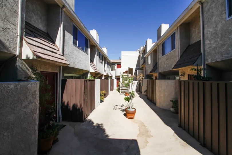 The walkway through 4230 Whitsett Ave