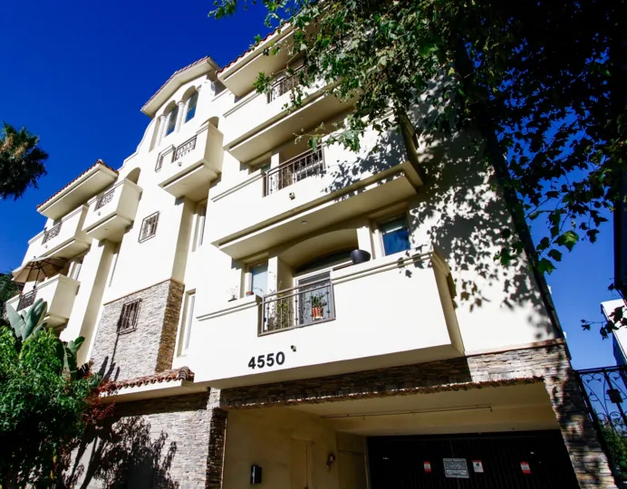 The balconies seen at 4550 Coldwater Canyon