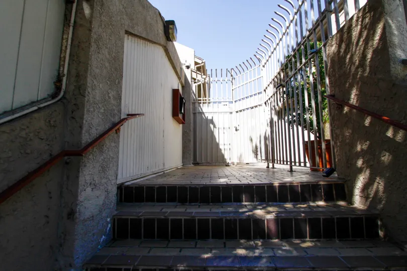 The entryway into Bluffside Townhomes