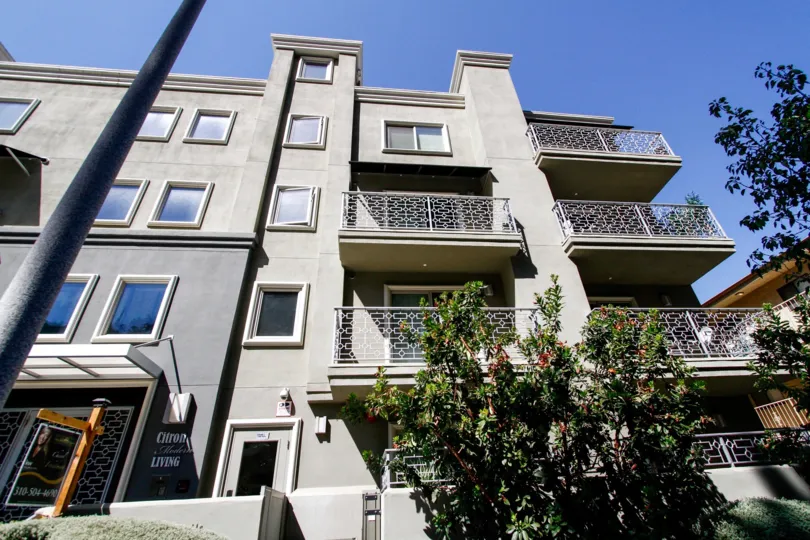 The balconies at Citron Modern Living in Studio City