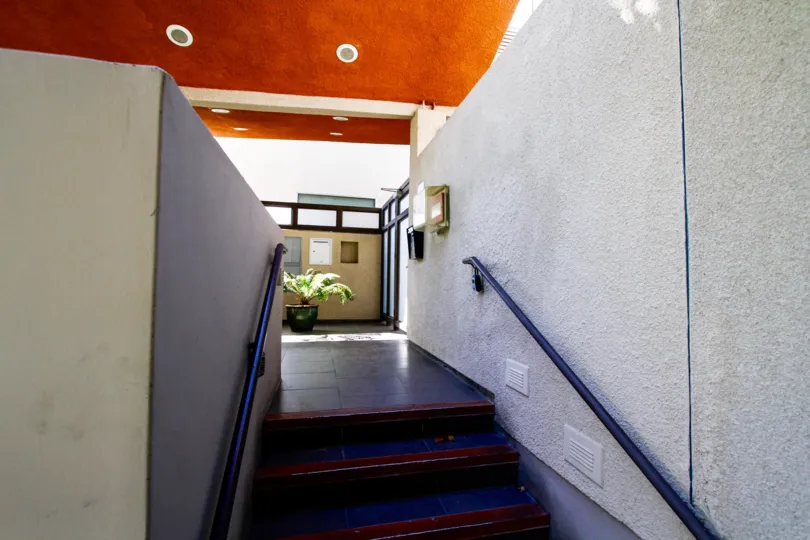 The entryway into the Deck House in Studio City