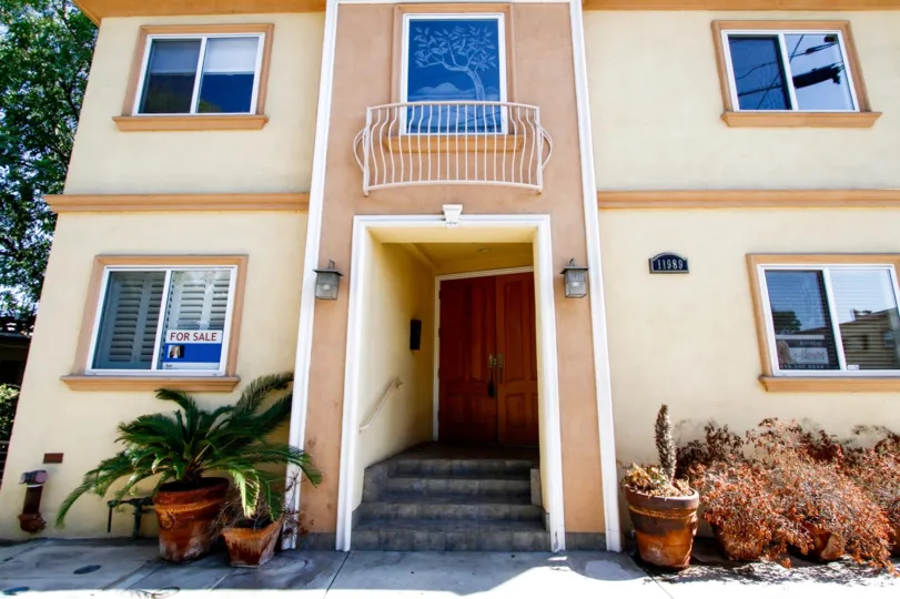 The doors entering into Laurelwood Terrace