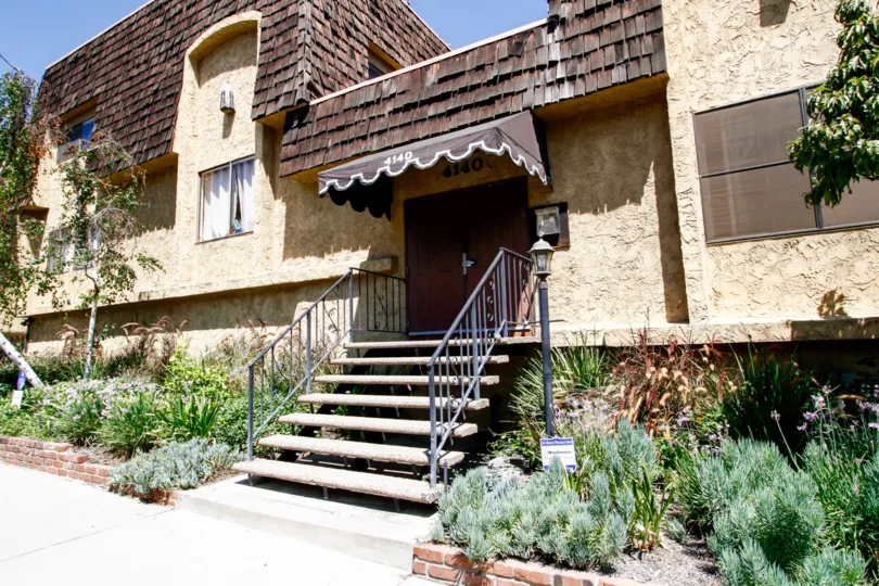 The stairs going up to Leefield Manor in Studio City
