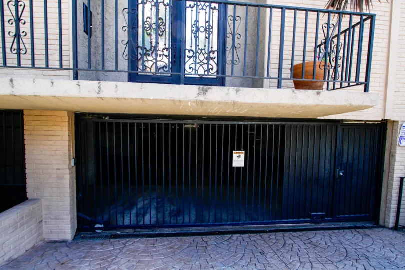 The parking for residents at Park Row Townhomes in Studio City