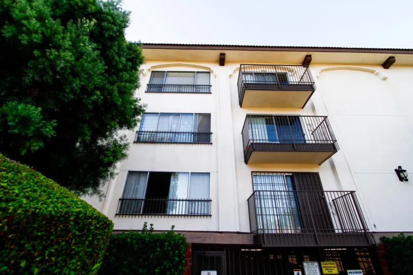 The balconies at Parkside Condominiums