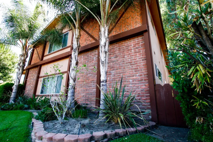 The landscaping at the Radford House
