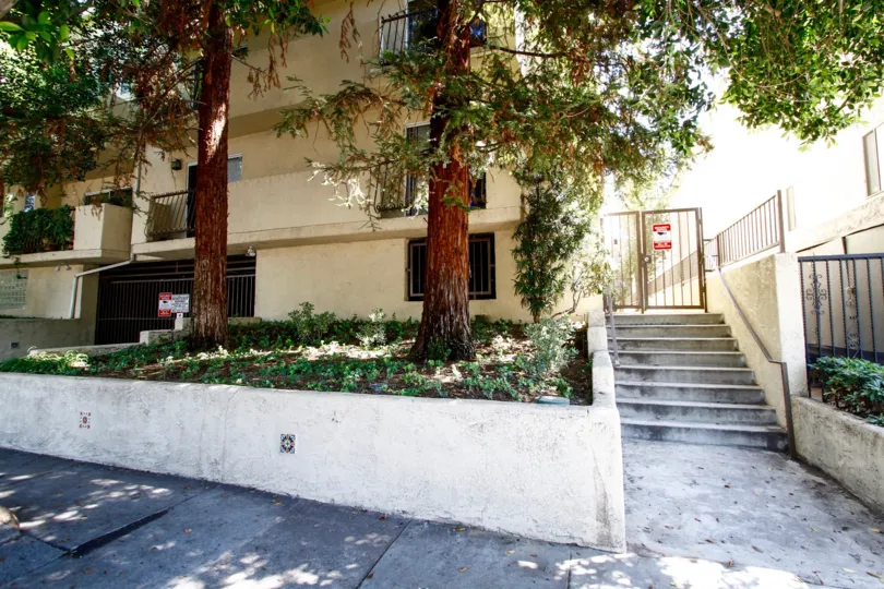 The stairs next to Studio City Regency