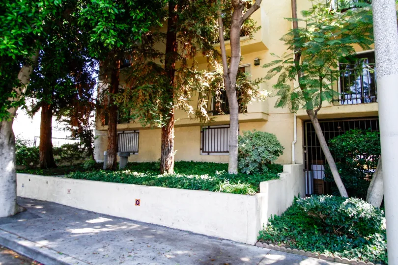 The landscaping around the Studio City Regency