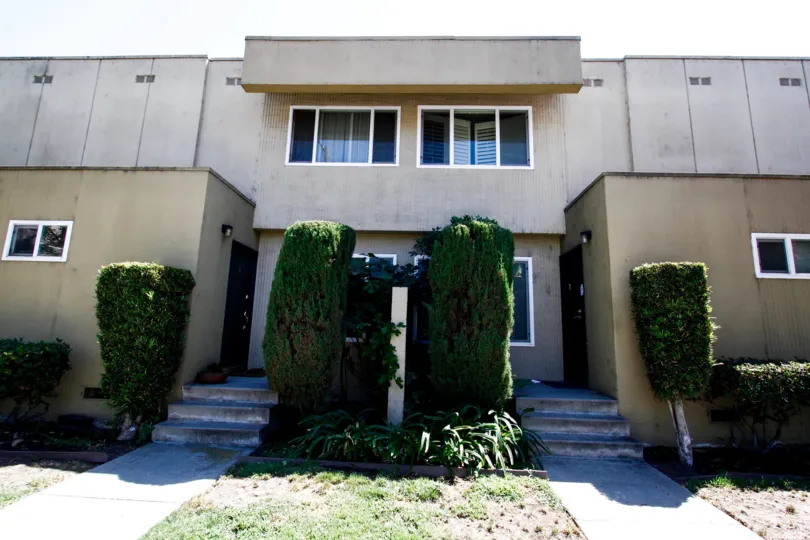 The unit entrances at Studio City Villas