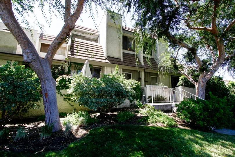 The landscaping seen around Studio Village in Studio City