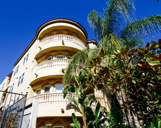 The trees around Studio Villas in Studio City